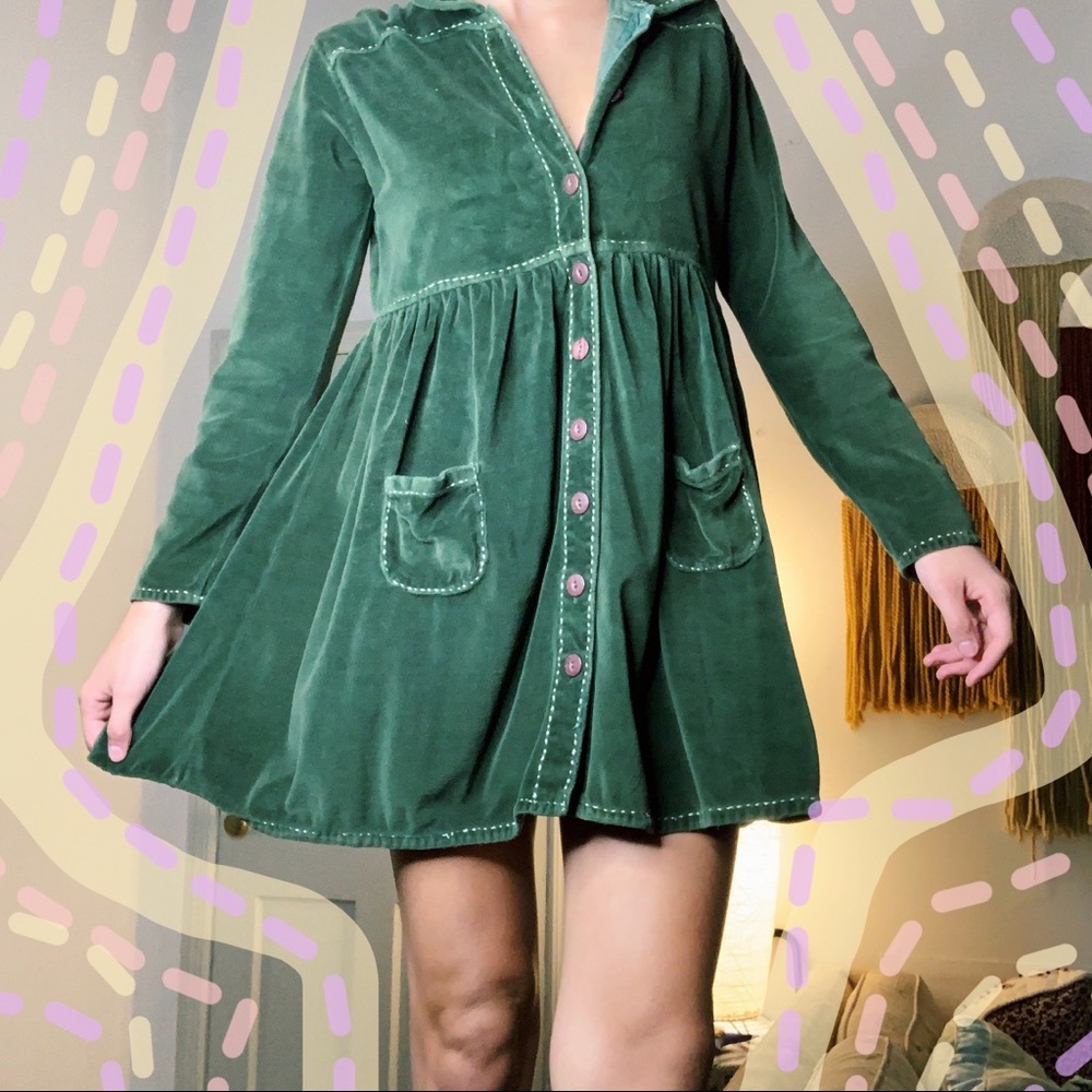 Free People vintage babydoll dress long sleeve